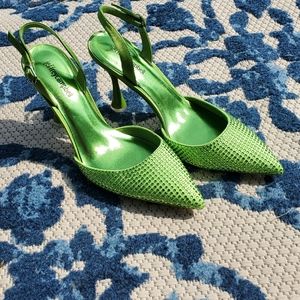 Jeffrey Campbell Green Zivote Slingback Pump Heel
